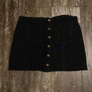 black corduroy skirt